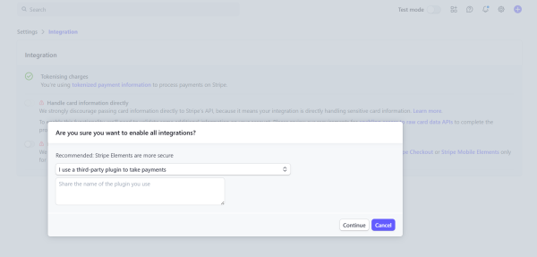 Pop-up request for plugin name