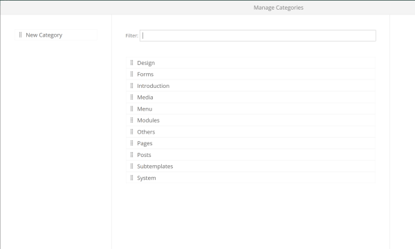 blogs categories editor