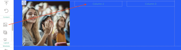 drag and drop widgets into columns
