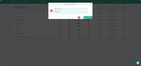 enter a new title for your copied page