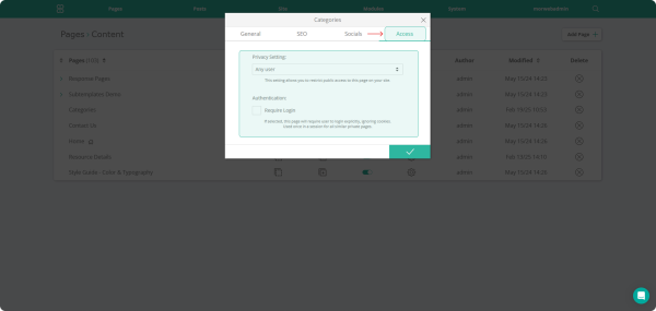 click the edit tab to see privacy settings
