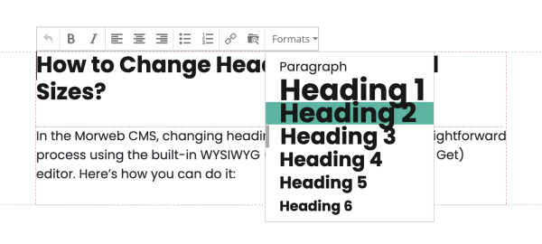 Heading Dropdown