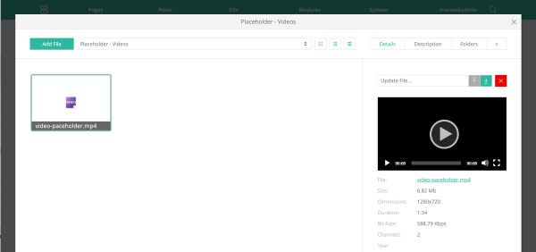 video in media folder