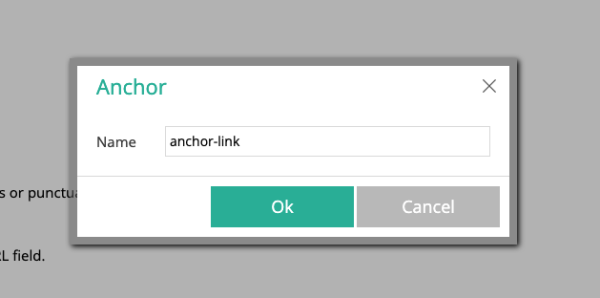 anchor text popup