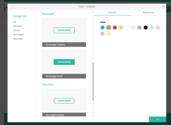 button template settings