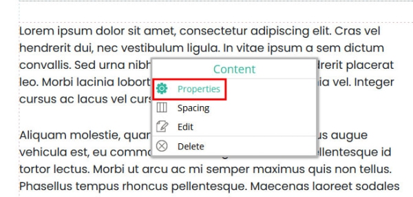right click menu with Properties highlighted