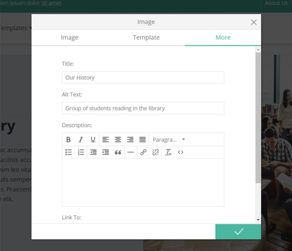 update your alt text in the image settings
