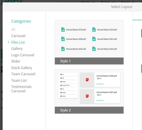 gallery file list templates