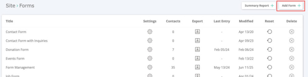 add form button