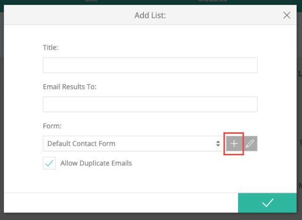add new form button