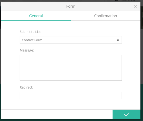 form widget settings