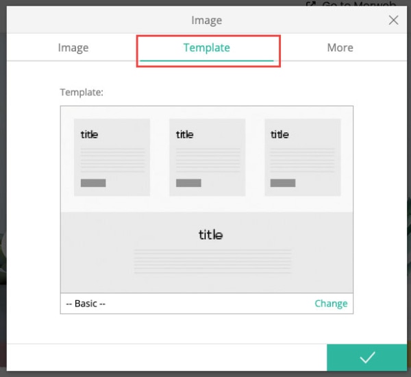 Choose image template