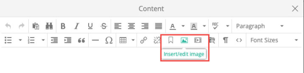 Click the Image button in the toolbar
