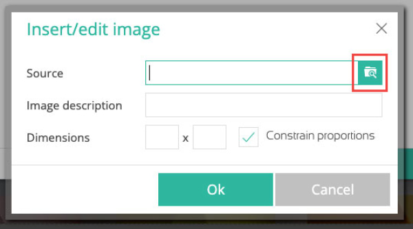 Browse for image in the gallery