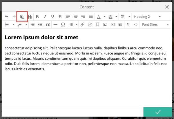 paste as text button